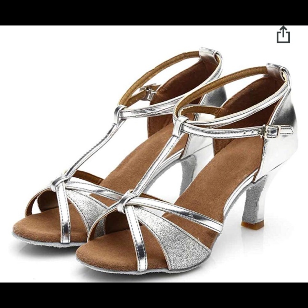 Silver dancing shoes